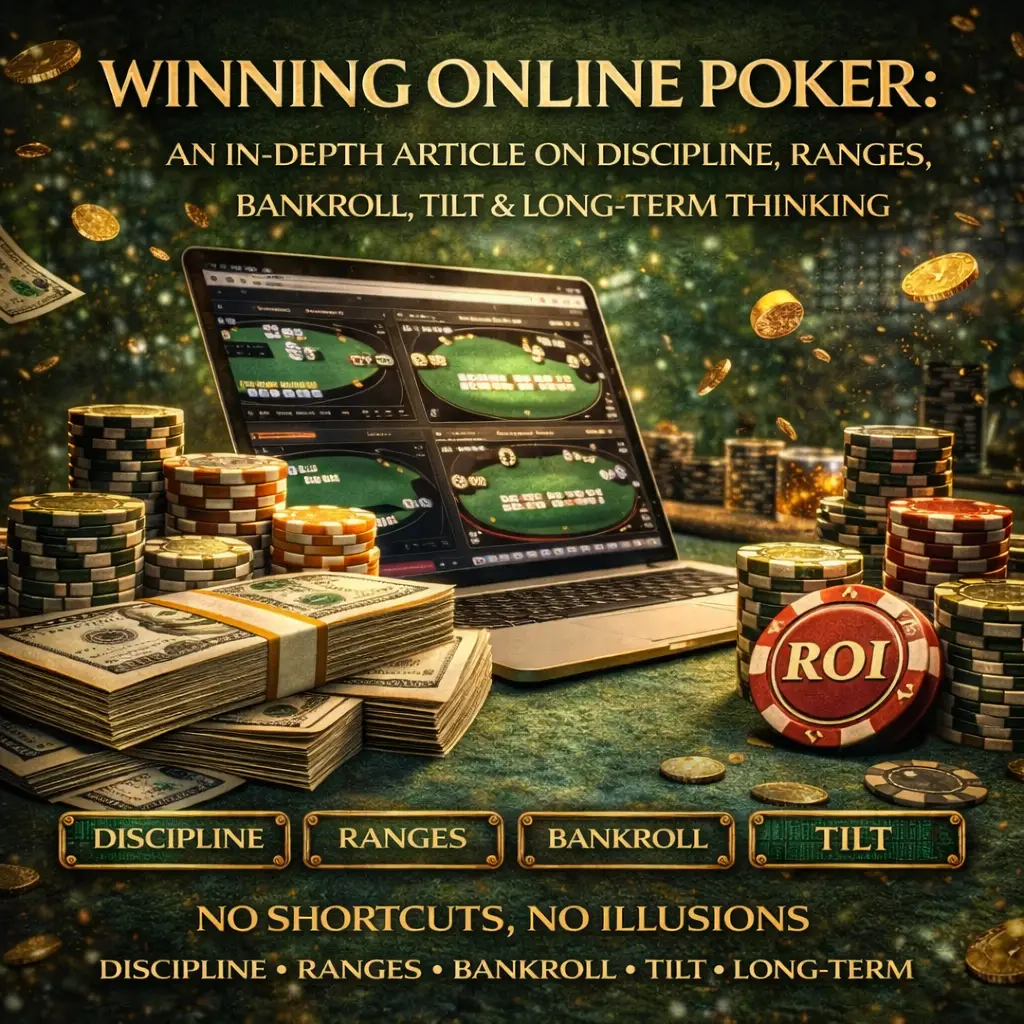 להרוויח בפוקר אונליין: כתבת עומק על משמעת, ריינג'ים, בנקרול, טילט וחשיבה ארוכת טווח - בלי קיצורי דרך ובלי אשליות.