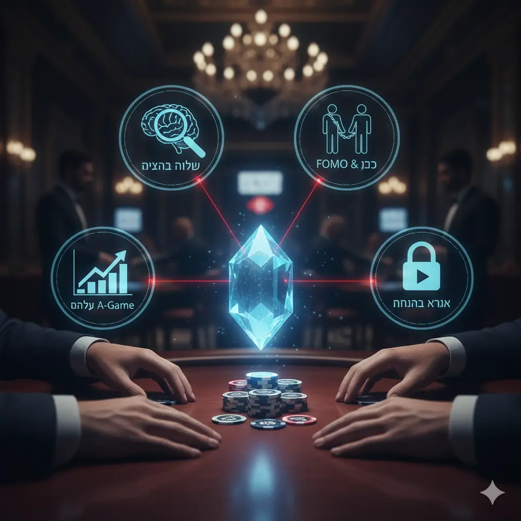 שליטה עצמית בפוקר היא היתרון שלא רואים בגרפים: איך מפסיקים לשחק מתוך FOMO ואגו, מזהים הטיות, בונים שגרה לפני/אחרי סשן ומה עושים בזמן אמת כדי לא לסטות מה-A-Game.